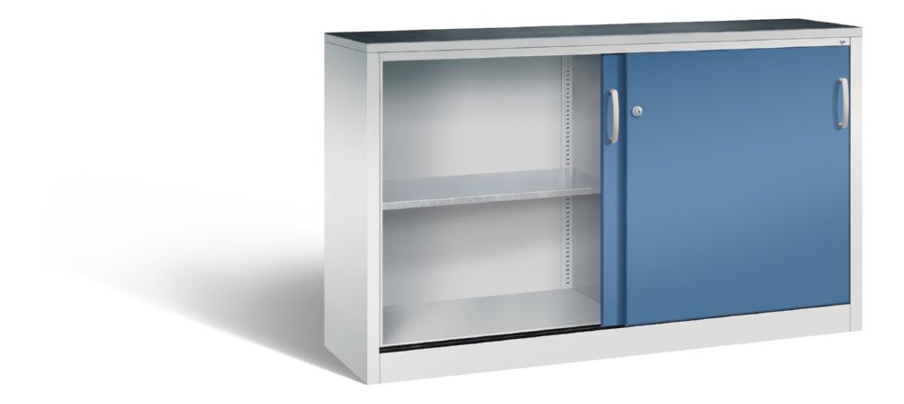 Produktbild C+P Schiebetürenschrank Acurado mit Gummimatte fernblau 1600 x 400 x 1000 mm bild 2