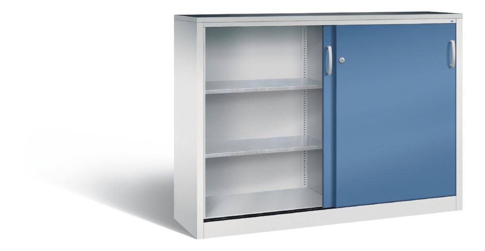 Produktbild C+P Schiebetürenschrank Acurado 2000 mit Sichttüren fernblau 1600 x 400 x 1200 mm bild 2