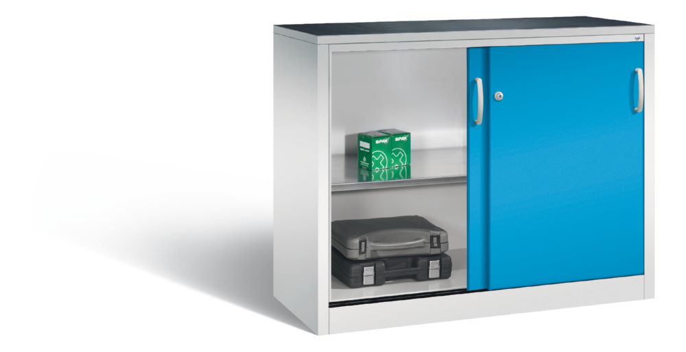 Produktbild C+P Schiebetürenschrank Acurado 2000 abschließbar lichtblau 1200 x 500 x 1000 mm bild 3