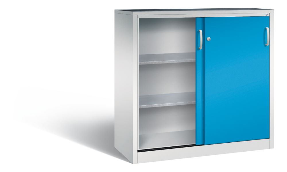 Produktbild C+P Schiebetürenschrank Acurado mit Gummimatte lichtblau 1200 x 500 x 1200 mm bild 2