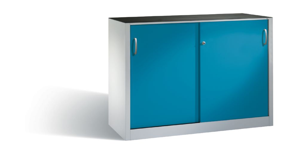 Produktbild C+P Schiebetürenschrank Acurado mit Gummimatte lichtblau 1600 x 400 x 1000 mm