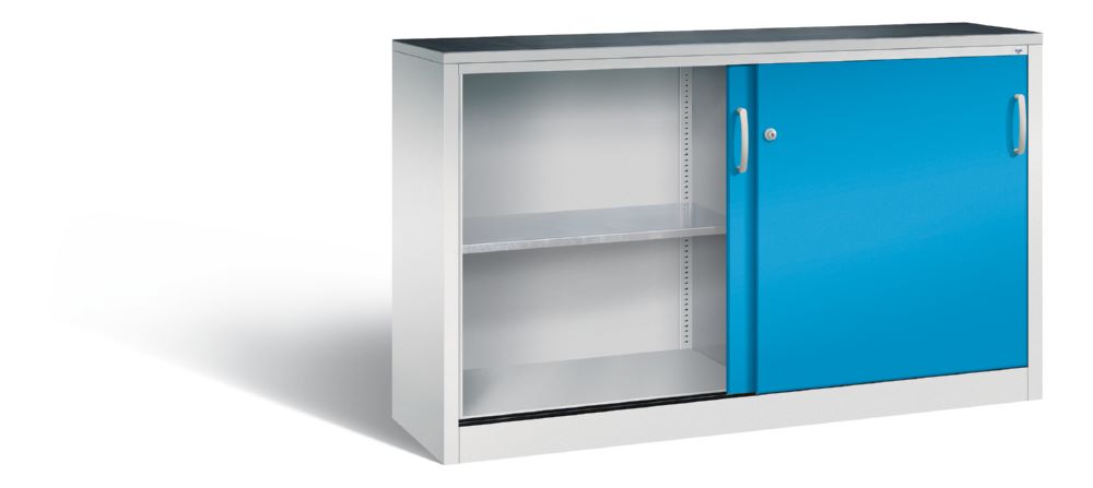 Produktbild C+P Schiebetürenschrank Acurado mit Gummimatte lichtblau 1600 x 400 x 1000 mm bild 2