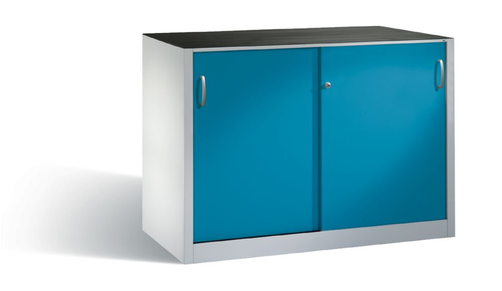 Produktbild C+P Schiebetürenschrank Acurado mit Mitteltrennwand lichtblau 1600 x 500 x 1000 mm