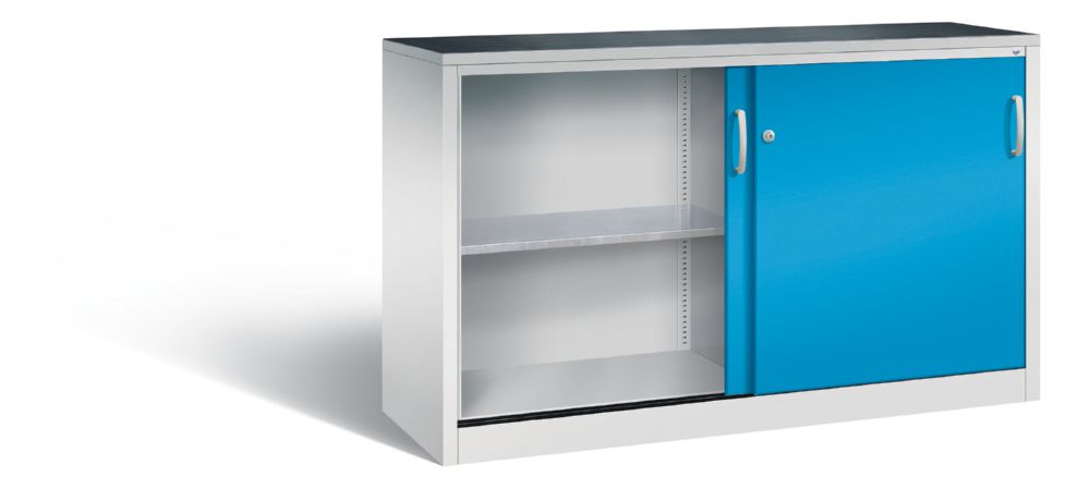 Produktbild C+P Schiebetürenschrank Acurado mit Mitteltrennwand lichtblau 1600 x 500 x 1000 mm bild 2