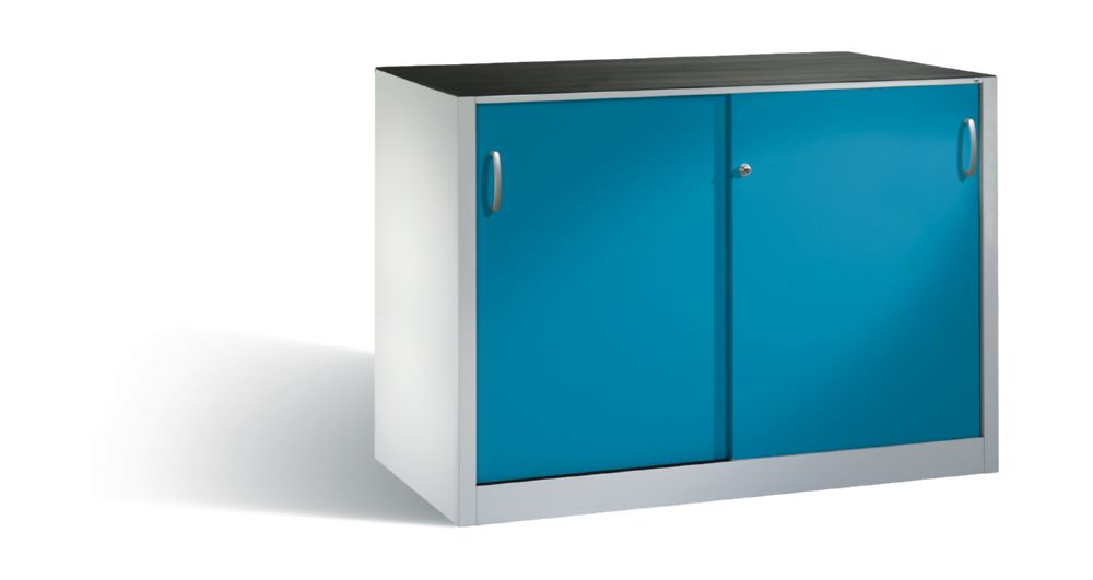 Produktbild C+P Schiebetürenschrank fürs Büro Acurado 2000 lichtblau 1600 x 600 x 1000 mm