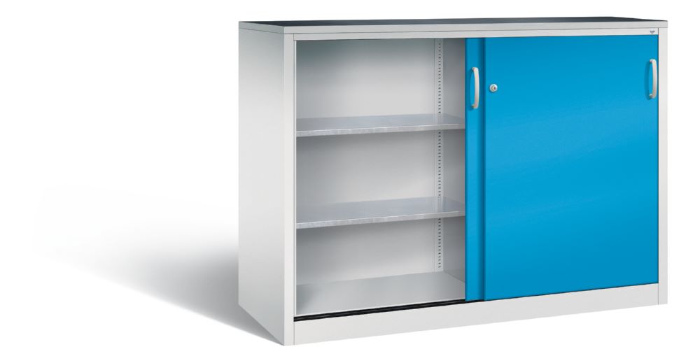 Produktbild C+P Schiebetürenschrank Acurado 2000 1200 x 1600 x 600 mm lichtgrau lichtblau bild 2