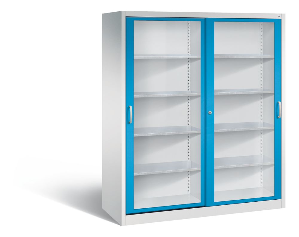 Produktbild C+P Schiebetürenschrank Acurado 2000 1950 x 1600 x 600 mm lichtgrau lichtblau