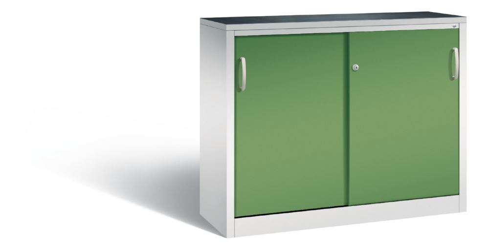 Produktbild C+P Schiebetürenschrank Acurado 2000 resedagrün 1200 x 400 x 1000 mm
