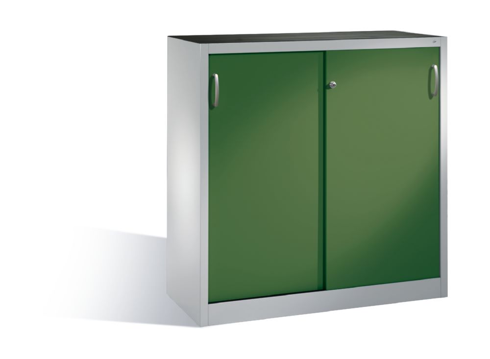 Produktbild C+P Schiebetürenschrank Acurado 2000 2 Fachböden resedagrün 1200 x 400 x 1200 mm