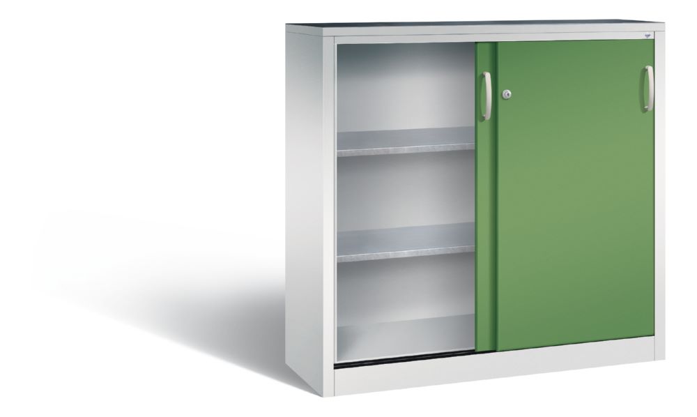 Produktbild C+P Schiebetürenschrank Acurado 2000 2 Fachböden resedagrün 1200 x 400 x 1200 mm bild 2