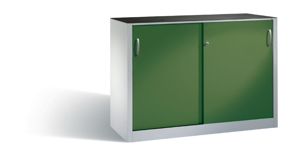 Produktbild C+P Schiebetürenschrank Acurado mit Gummimatte resedagrün 1600 x 400 x 1000 mm