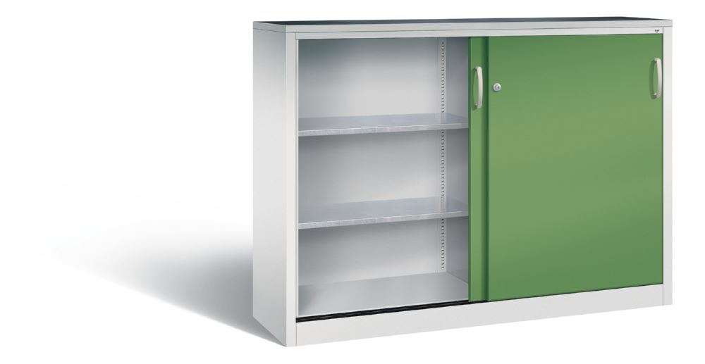 Produktbild C+P Schiebetürenschrank Acurado 2000 mit Sichttüren resedagrün 1600 x 400 x 1200 mm bild 2