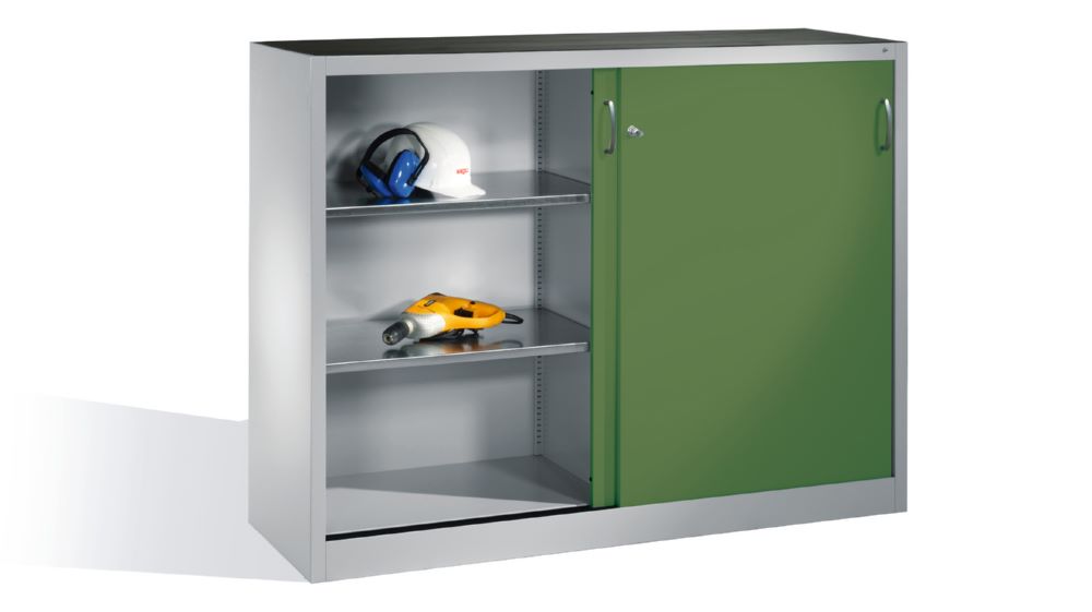 Produktbild C+P Schiebetürenschrank Acurado 2000 mit Sichttüren resedagrün 1600 x 400 x 1200 mm bild 3