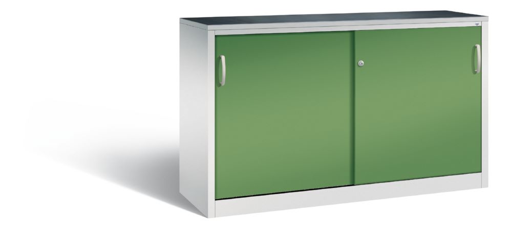 Produktbild C+P Schiebetürenschrank Acurado mit Mitteltrennwand resedagrün 1600 x 500 x 1000 mm