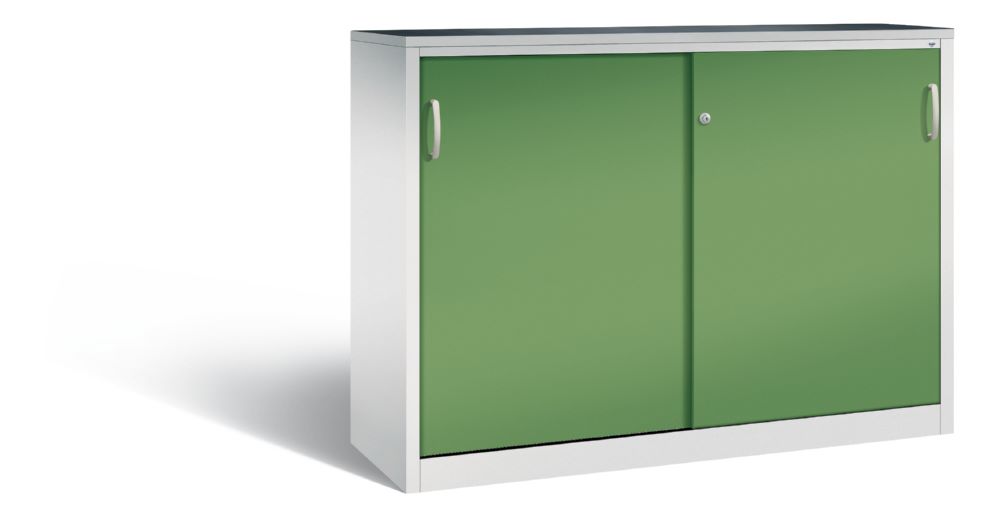 Produktbild C+P Schiebetürenschrank Acurado mit Gummimatte resedagrün 1600 x 500 x 1200 mm