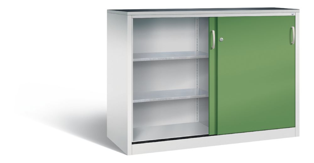 Produktbild C+P Schiebetürenschrank Acurado-2000, H1200B1600T600 mm, Lichtgrau/Resedagrün bild 2