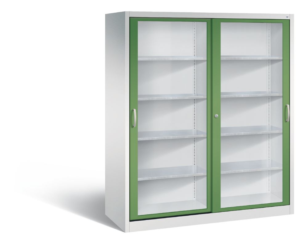 Produktbild C+P Schiebetürenschrank Acurado 2000 Höhe 1950 mm lichtgrau resedagrün