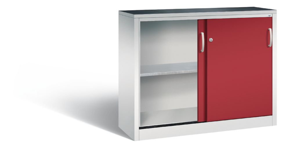 Produktbild C+P Schiebetürenschrank Acurado 2000 1 Fachboden rubinrot 1200 x 400 x 1000 mm bild 2