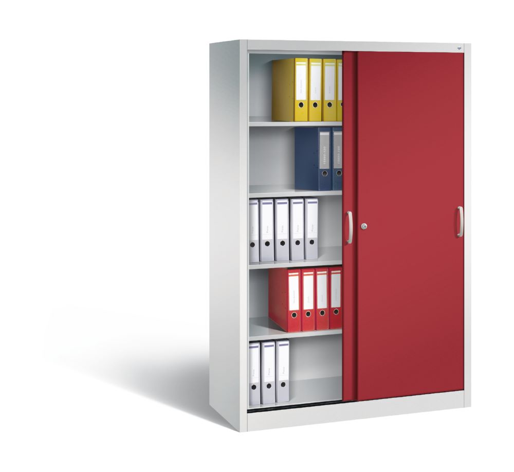 Produktbild C+P Schiebetürenschrank Acurado mit Fußbodenschutz rubinrot 1200 x 500 x 1950 mm bild 3