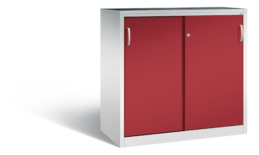 Produktbild C+P Schiebetürenschrank Acurado mit 2 Schlüsseln rubinrot 1200 x 600 x 1200 mm
