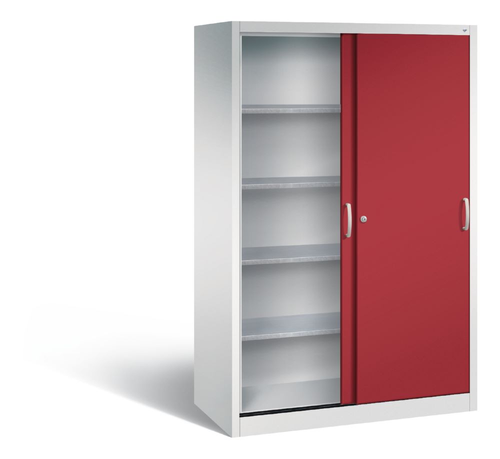 Produktbild C+P Schiebetürenschrank Acurado 2000 4 Böden rubinrot 1200 x 600 x 1950 mm bild 2