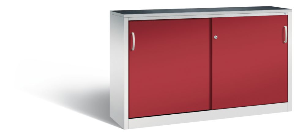 Produktbild C+P Schiebetürenschrank Acurado mit Gummimatte rubinrot 1600 x 400 x 1000 mm