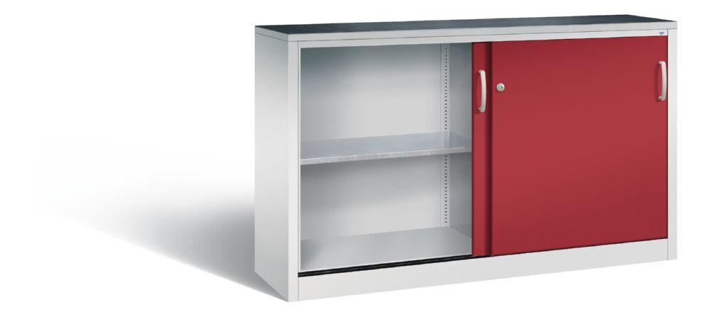 Produktbild C+P Schiebetürenschrank Acurado mit Gummimatte rubinrot 1600 x 400 x 1000 mm bild 2