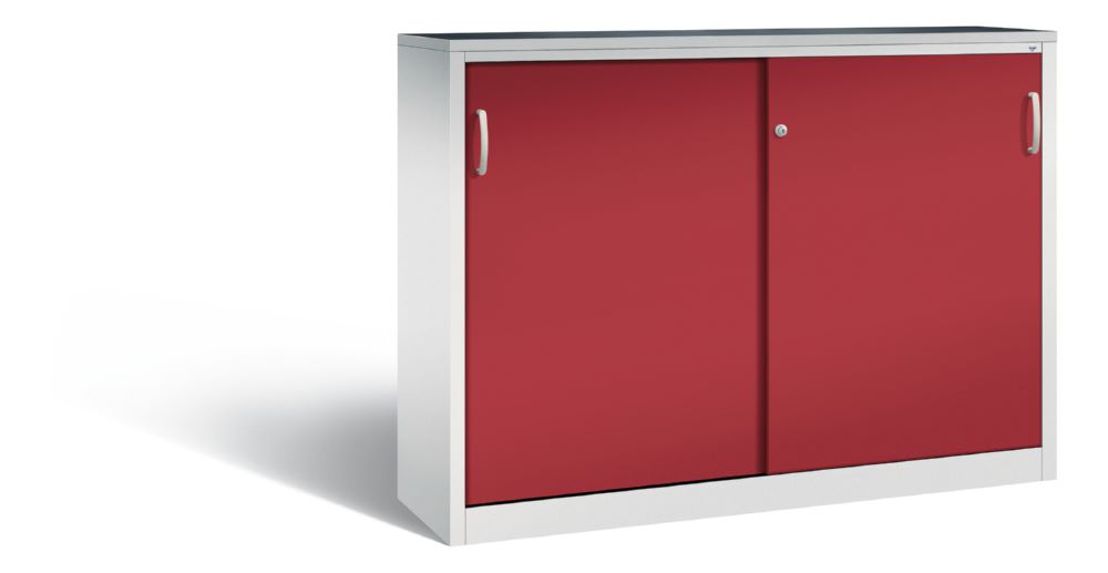 Produktbild C+P Schiebetürenschrank Acurado 2000 mit Sichttüren rubinrot 1600 x 400 x 1200 mm
