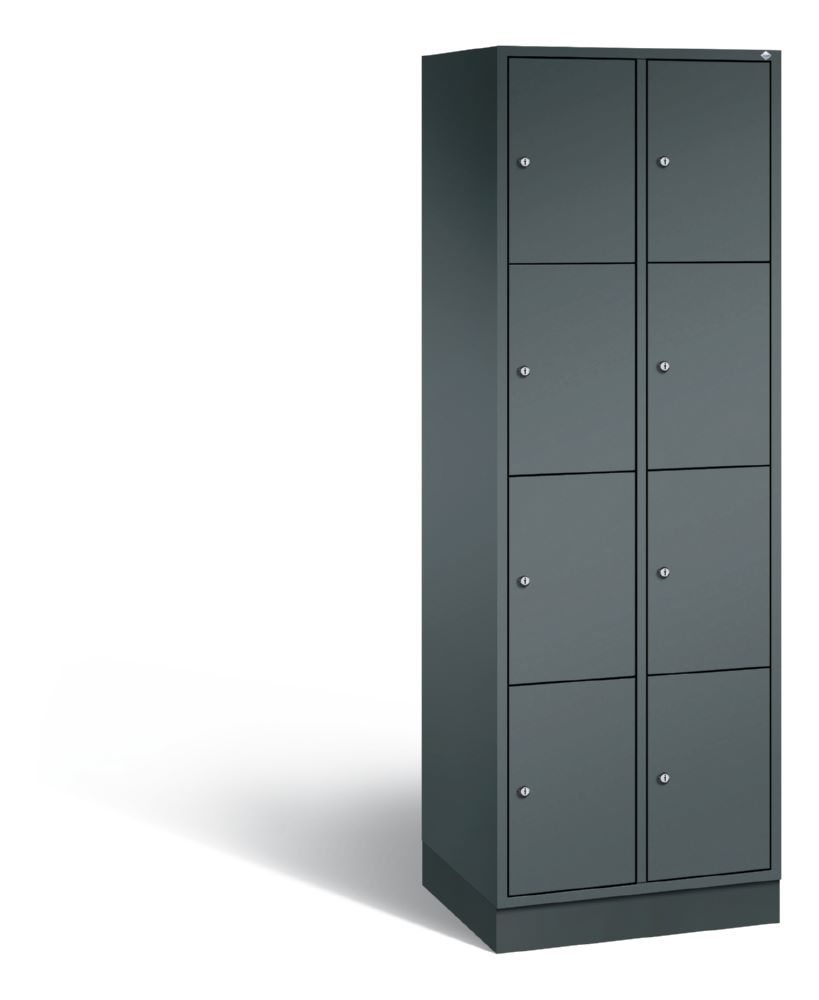 Produktbild C+P Hoher Schließfachschrank Intro 8 Fächer Frontfarbe anthrazit 620 x 490 x 1950 mm