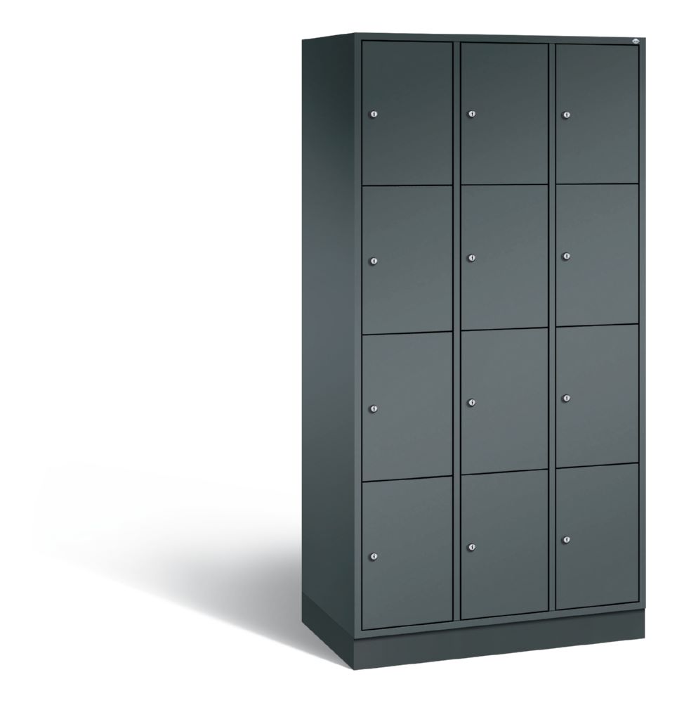 Produktbild C+P Schließfachschrank Intro 12 Fächer 1950 x 920 x 490 mm in anthrazit