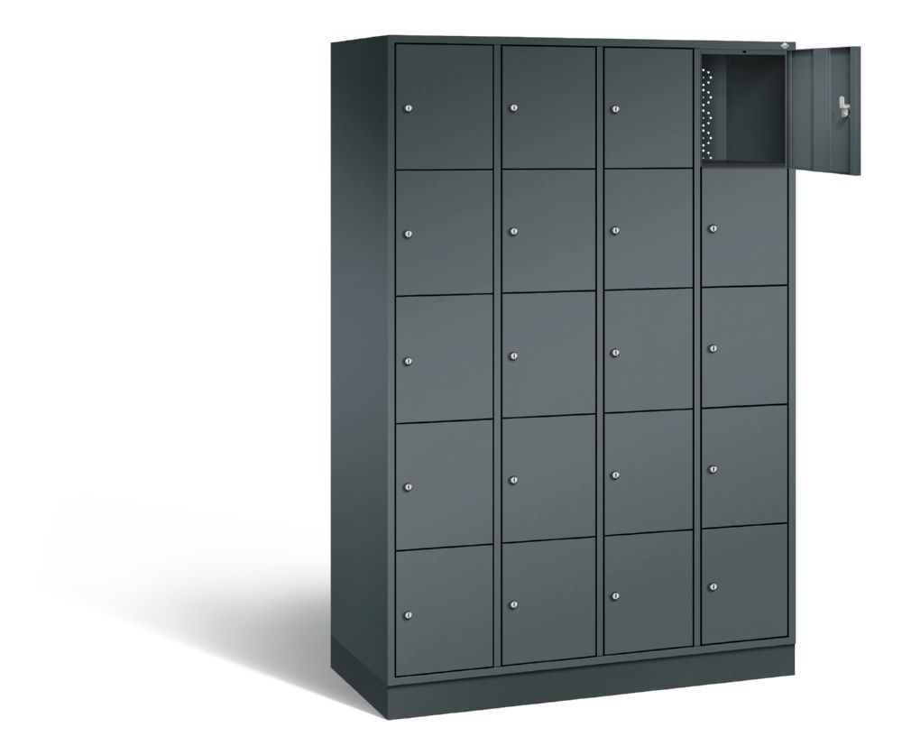 Produktbild C+P Stahl Schließfachschrank Intro 20 Fächer 1950 x 1220 x 490 mm in anthrazit bild 2