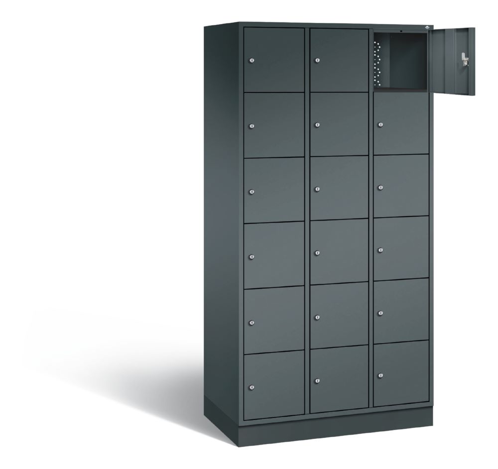 Produktbild C+P Schließfachschrank Intro 18 Fächer 1950 x 920 x 490 mm anthrazit bild 2