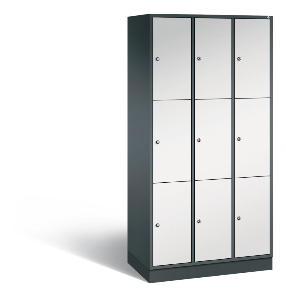 Produktbild C+P Schließfachschrank Intro 9 Fächer 1950 x 920 x 490 mm anthrazit lichtgrau