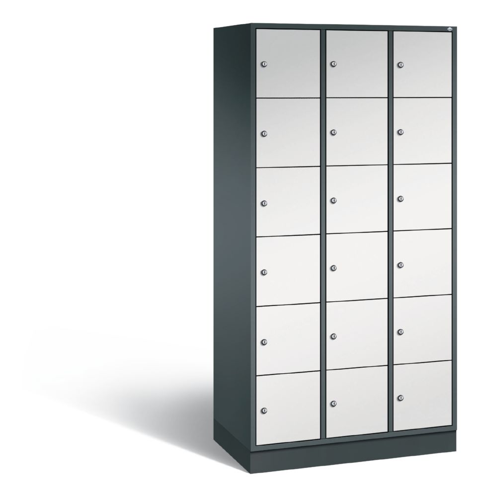 Produktbild C+P Schließfachschrank Intro 18 Fächer 1950 x 920 x 490 mm anthrazit lichtgrau