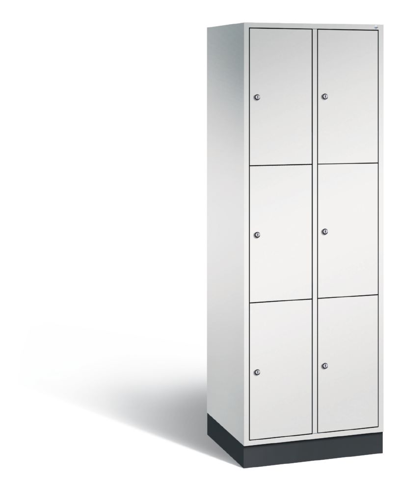Produktbild C+P Schließfachschrank Intro 6 gleichgroße Fächer in lichtgrau 620 x 490 x 1950 mm