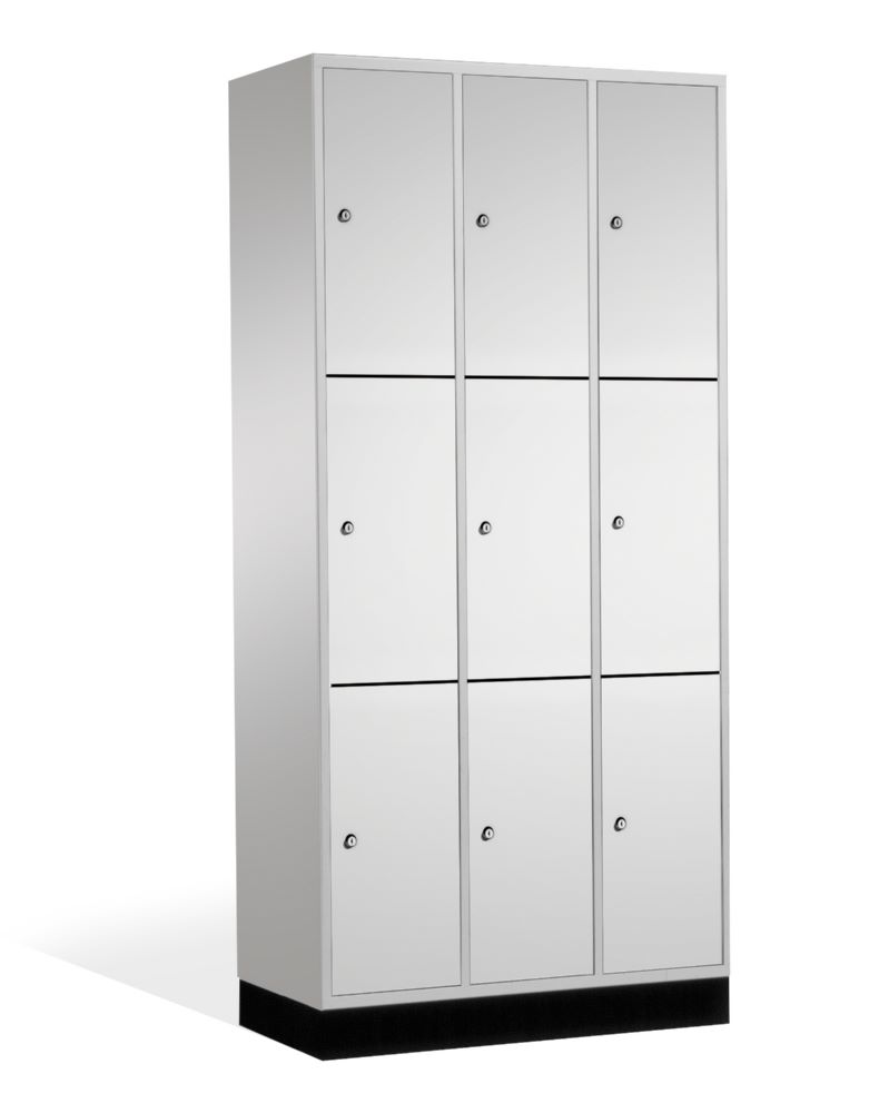 Produktbild C+P Schließfachschrank Intro 9 Fächer 1950 x 920 x 490 mm in lichtgrau