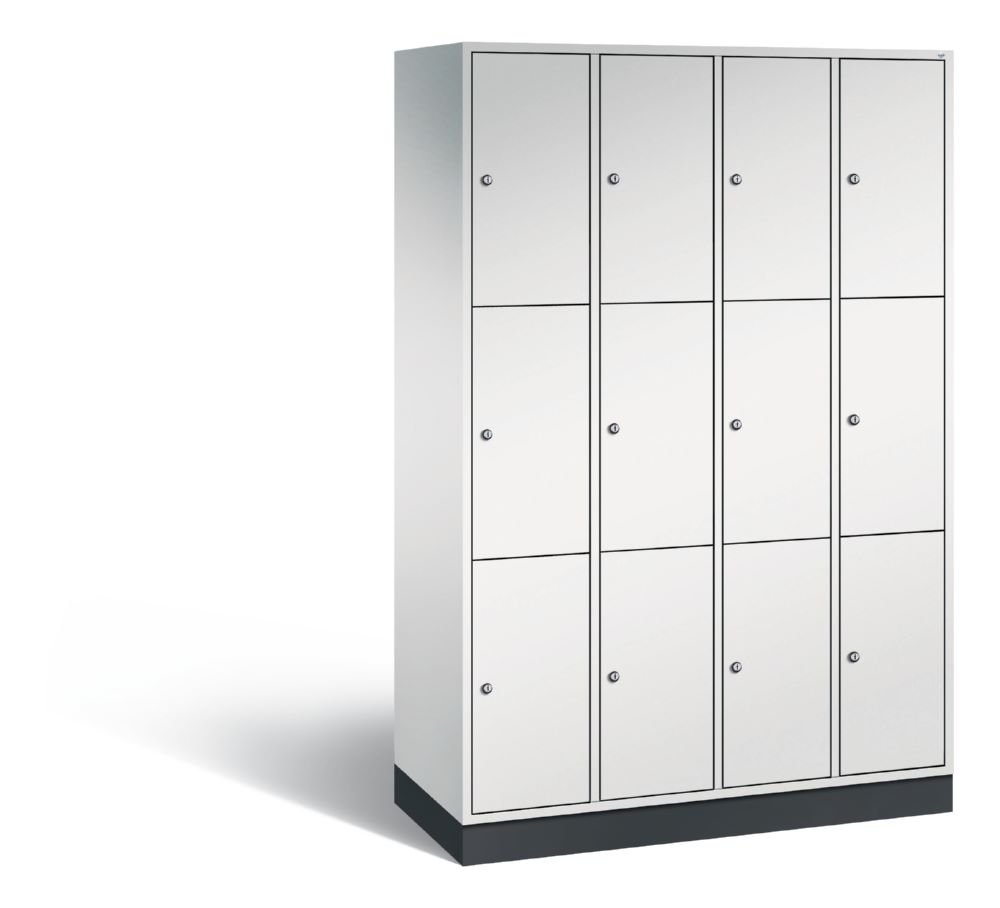 Produktbild C+P Stahl Schließfachschrank Intro 12 Fächer H 1950 x B 1220 x T 490 mm lichtgrau