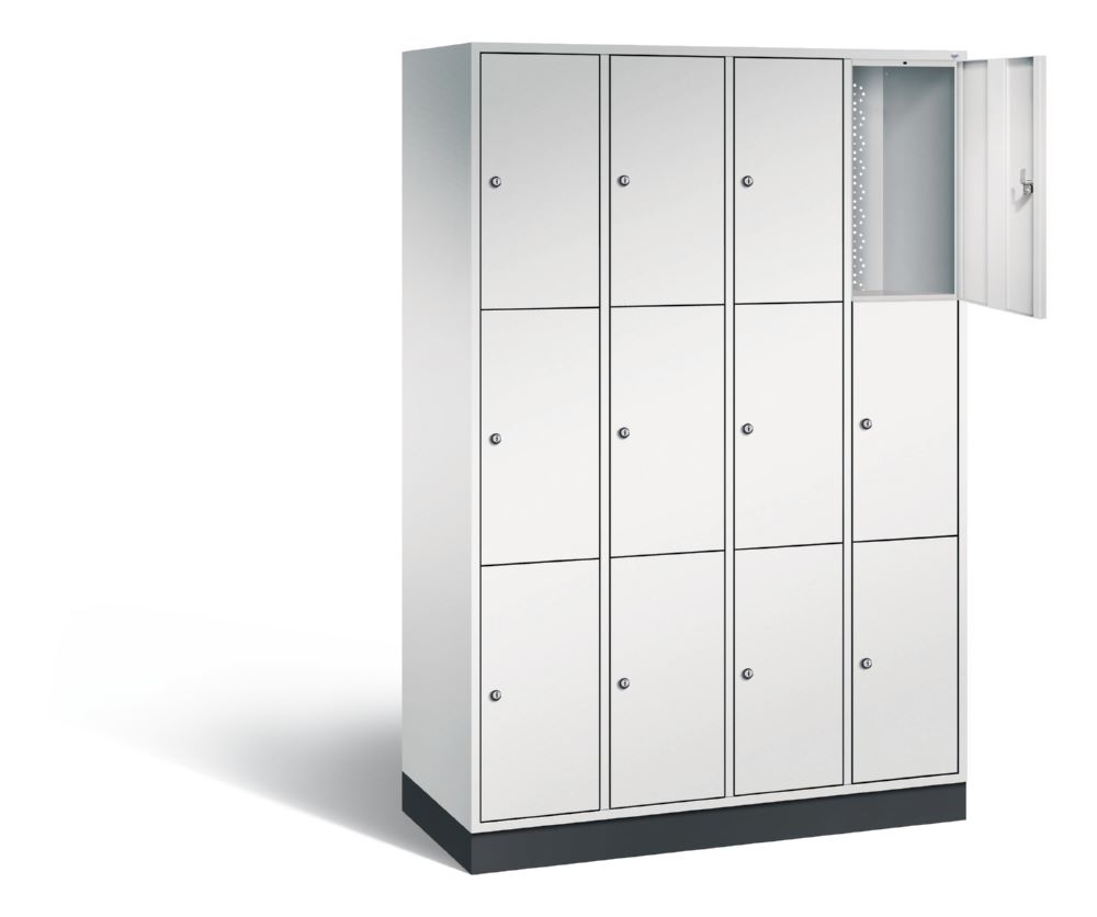 Produktbild C+P Stahl Schließfachschrank Intro 12 Fächer H 1950 x B 1220 x T 490 mm lichtgrau bild 2