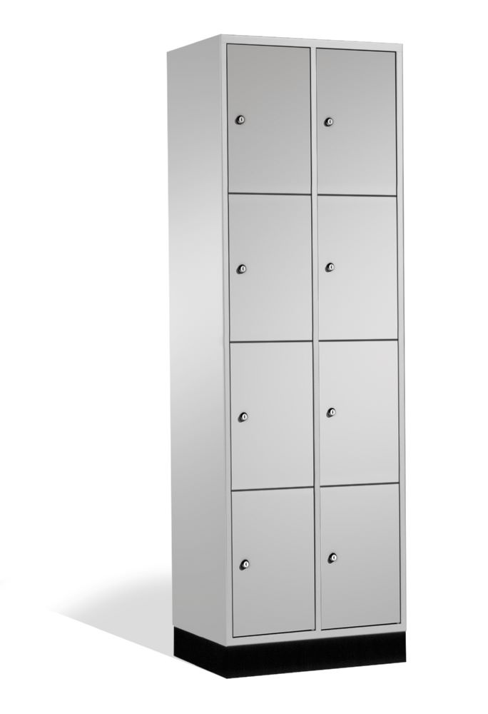 Produktbild C+P Hoher Schließfachschrank Intro 8 Fächer Front in lichtgrau 620 x 490 x 1950 mm