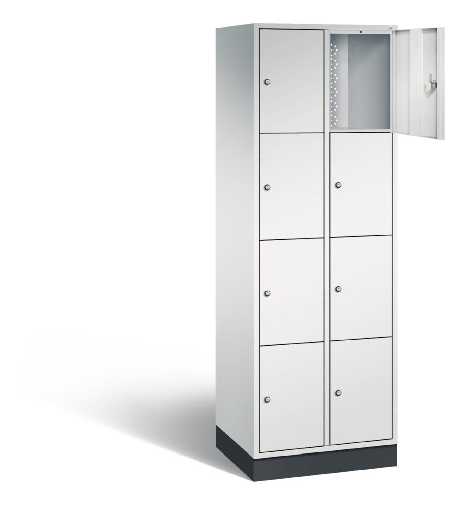 Produktbild C+P Hoher Schließfachschrank Intro 8 Fächer Front in lichtgrau 620 x 490 x 1950 mm bild 2