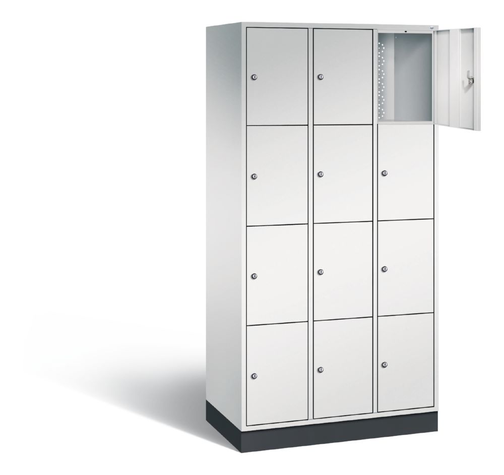 Produktbild C+P Schließfachschrank Intro 12 Fächer 1950 x 920T x 490 mm in lichtgrau bild 2