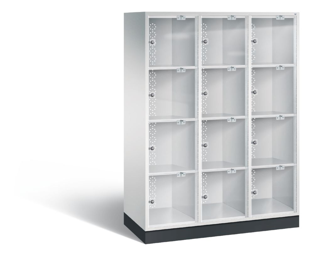 Produktbild C+P Schließfachschrank Intro 12 Fächer 1750 x 1220 x 480 mm in lichtgrau