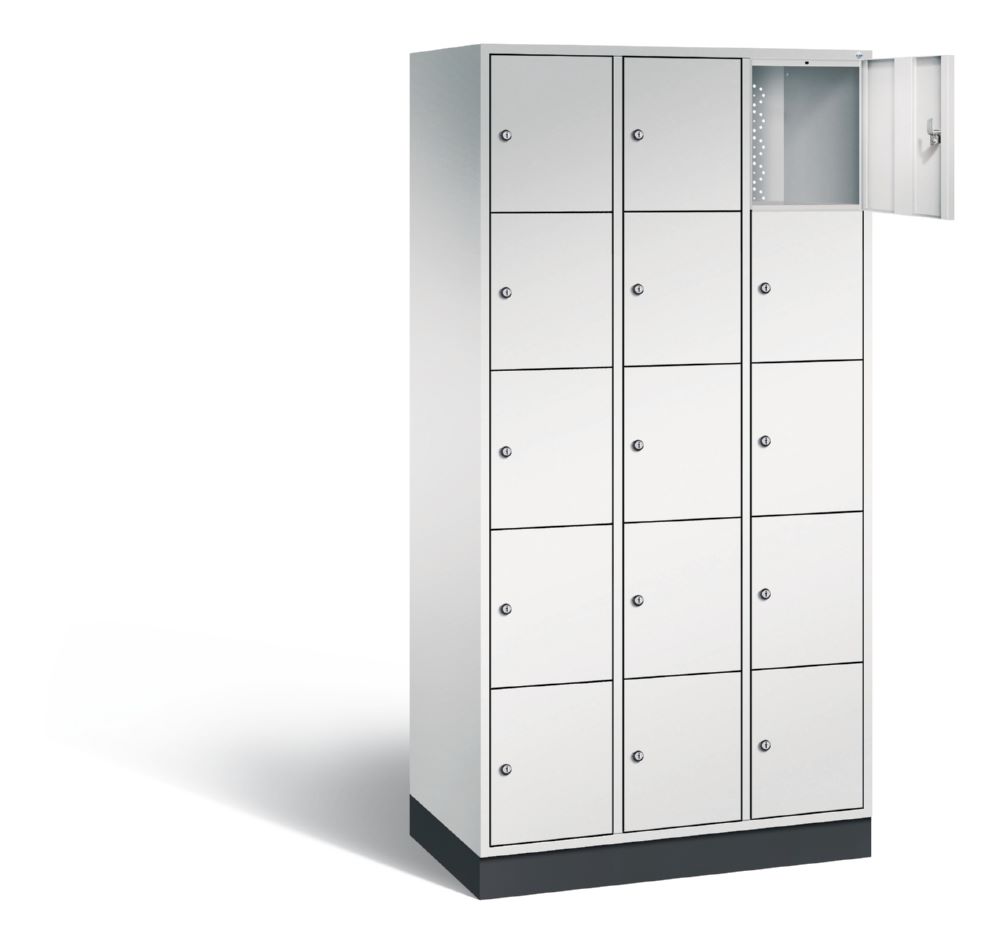 Produktbild C+P Schließfachschrank Intro 15 Fächer 1950 x 920 x 490 mm lichtgrau bild 2
