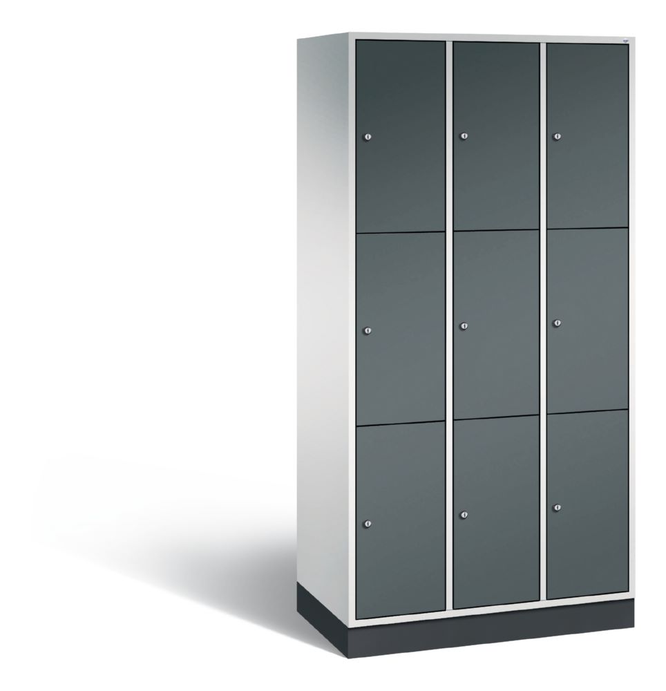 Produktbild C+P Schließfachschrank Intro 9 Fächer 1950 x 920 x 490 mm lichtgrau anthrazit