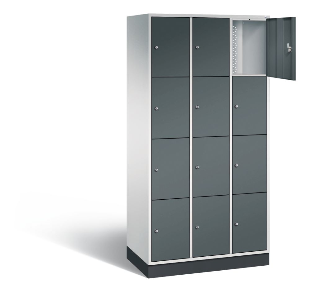 Produktbild C+P Schließfachschrank Intro 12 Fächer 1950 x 920 x 490 mm ichtgrau anthrazit bild 2