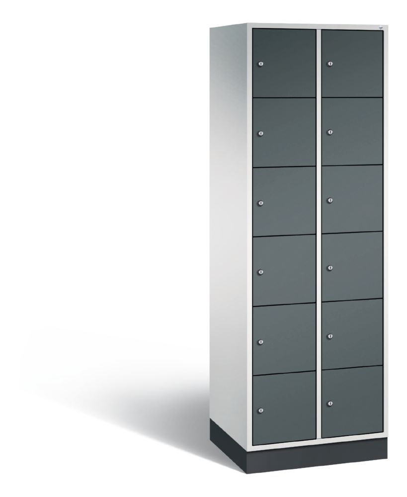 Produktbild C+P Schließfachschrank Intro 12 Fächer 1950 x 620 x 490 mm lichtgrau anthrazit