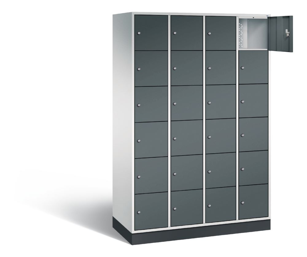 Produktbild C+P Schließfachschrank Intro 24 Fächer 1950 x 1220 x 490 mm lichtgrau anthrazit bild 2
