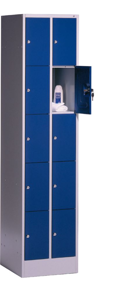 Produktbild C+P Schließfachschrank Intro 10 Fächer 1950 x 620 x 490 mm lichtgrau enzianblau bild 3
