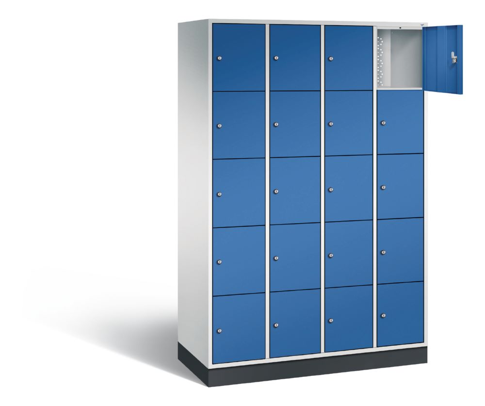 Produktbild C+P Schließfachschrank Intro 20 Fächer 1950 x 1220 x 490 mm lichtgrau enzianblau bild 2
