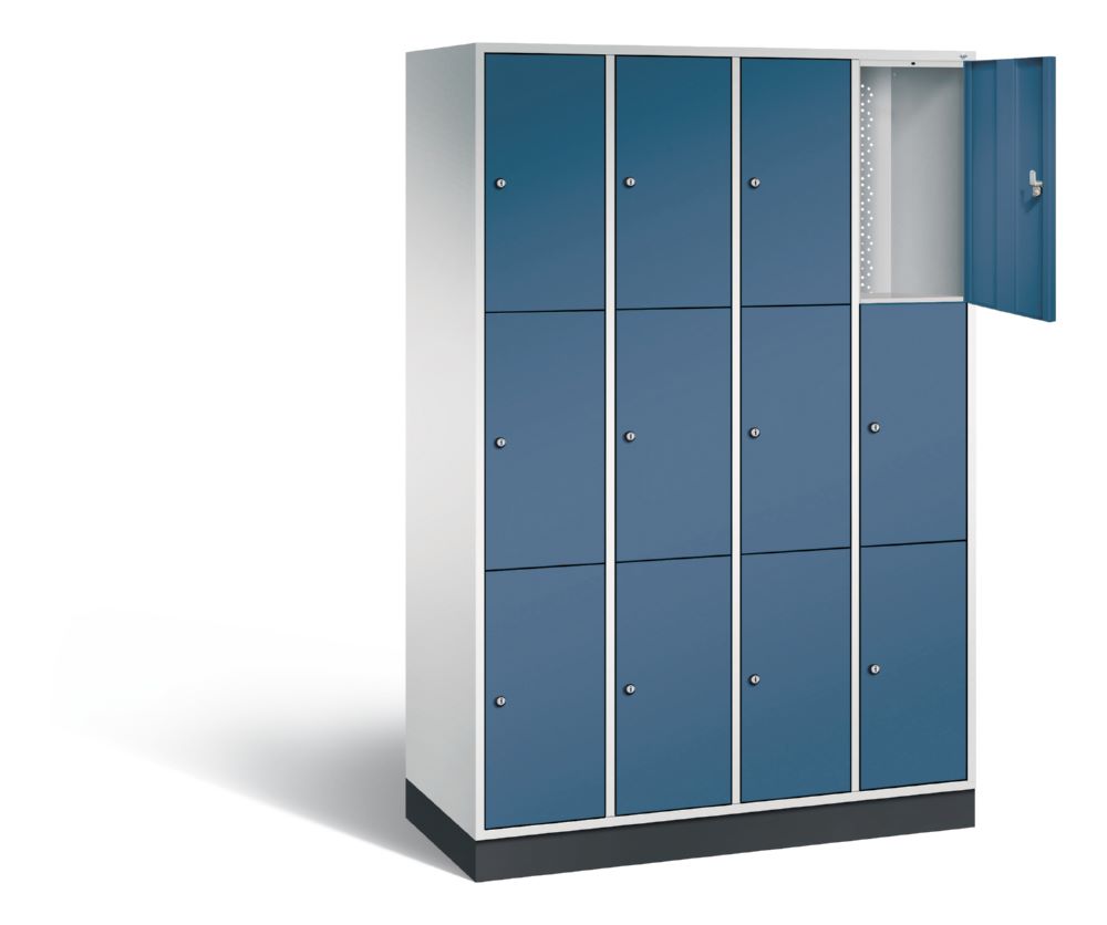 Produktbild C+P Schließfachschrank Intro 12 Fächer lichtgrau fernblau 19501 x 220 x 490 mm bild 2